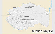 Classic Style 3D Map of Cuyuni/mazaruni, single color outside