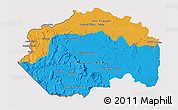 Political 3D Map of Cuyuni/mazaruni, cropped outside