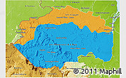 Political 3D Map of Cuyuni/mazaruni, physical outside