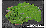 Satellite 3D Map of Cuyuni/mazaruni, darken, desaturated