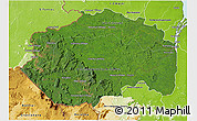 Satellite 3D Map of Cuyuni/mazaruni, physical outside