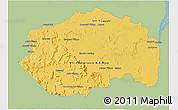 Savanna Style 3D Map of Cuyuni/mazaruni, single color outside