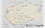 Shaded Relief 3D Map of Cuyuni/mazaruni, desaturated