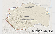 Shaded Relief 3D Map of Cuyuni/mazaruni, lighten