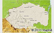 Shaded Relief 3D Map of Cuyuni/mazaruni, physical outside