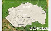 Shaded Relief 3D Map of Cuyuni/mazaruni, satellite outside