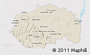 Shaded Relief 3D Map of Cuyuni/mazaruni, single color outside