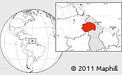 Blank Location Map of Cuyuni/mazaruni, highlighted country
