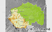 Physical Map of Cuyuni/mazaruni, desaturated