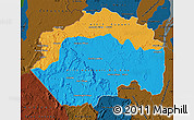Political Map of Cuyuni/mazaruni, darken