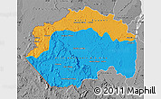 Political Map of Cuyuni/mazaruni, desaturated