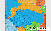 Political Map of Cuyuni/mazaruni, political shades outside