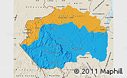 Political Map of Cuyuni/mazaruni, shaded relief outside