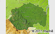 Satellite Map of Cuyuni/mazaruni, physical outside