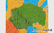 Satellite Map of Cuyuni/mazaruni, political outside