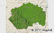 Satellite Map of Cuyuni/mazaruni, shaded relief outside