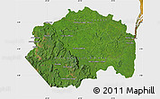 Satellite Map of Cuyuni/mazaruni, single color outside