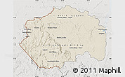 Shaded Relief Map of Cuyuni/mazaruni, lighten, semi-desaturated