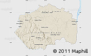 Shaded Relief Map of Cuyuni/mazaruni, single color outside