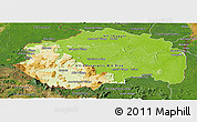 Physical Panoramic Map of Cuyuni/mazaruni, satellite outside