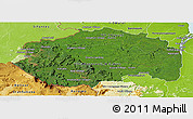 Satellite Panoramic Map of Cuyuni/mazaruni, physical outside
