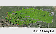 Satellite Panoramic Map of Cuyuni/mazaruni, semi-desaturated