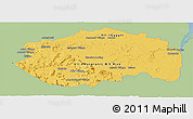 Savanna Style Panoramic Map of Cuyuni/mazaruni, single color outside