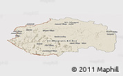 Shaded Relief Panoramic Map of Cuyuni/mazaruni, cropped outside