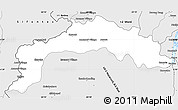 Silver Style Simple Map of VII-1  Cuyuni