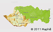 Physical 3D Map of VII-2 Mazaruni/L.B.E.Rive, cropped outside
