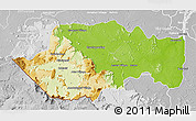 Physical 3D Map of VII-2 Mazaruni/L.B.E.Rive, lighten, desaturated
