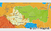 Physical 3D Map of VII-2 Mazaruni/L.B.E.Rive, political outside