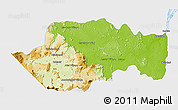 Physical 3D Map of VII-2 Mazaruni/L.B.E.Rive, single color outside