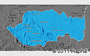 Political 3D Map of VII-2 Mazaruni/L.B.E.Rive, darken, desaturated