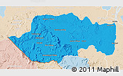 Political 3D Map of VII-2 Mazaruni/L.B.E.Rive, lighten