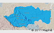 Political 3D Map of VII-2 Mazaruni/L.B.E.Rive, lighten, semi-desaturated