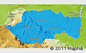 Political 3D Map of VII-2 Mazaruni/L.B.E.Rive, physical outside