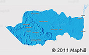 Political 3D Map of VII-2 Mazaruni/L.B.E.Rive, single color outside