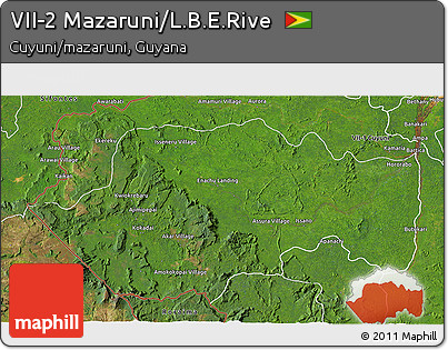 Satellite 3D Map of VII-2 Mazaruni/L.B.E.Rive