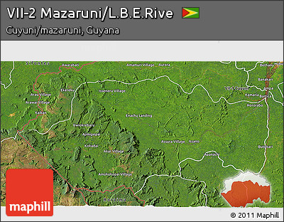Satellite 3D Map of VII-2 Mazaruni/L.B.E.Rive