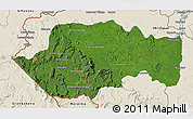 Satellite 3D Map of VII-2 Mazaruni/L.B.E.Rive, shaded relief outside