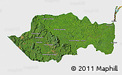 Satellite 3D Map of VII-2 Mazaruni/L.B.E.Rive, single color outside