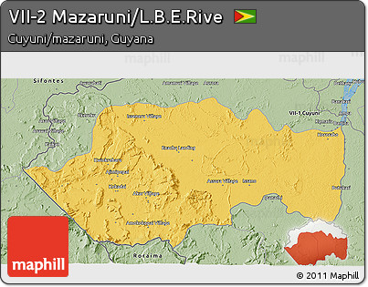 Savanna Style 3D Map of VII-2 Mazaruni/L.B.E.Rive
