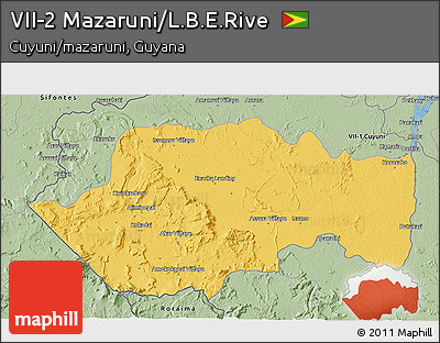 Savanna Style 3D Map of VII-2 Mazaruni/L.B.E.Rive