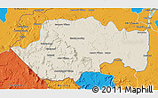 Shaded Relief 3D Map of VII-2 Mazaruni/L.B.E.Rive, political outside