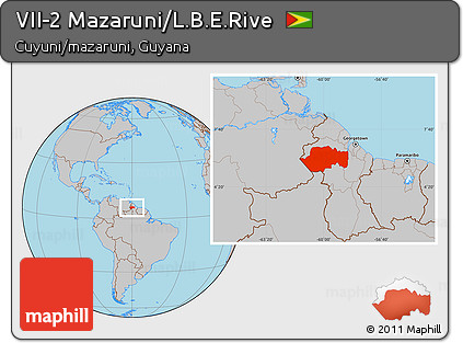 Gray Location Map of VII-2 Mazaruni/L.B.E.Rive