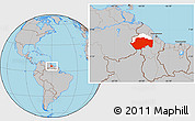 Gray Location Map of VII-2 Mazaruni/L.B.E.Rive, highlighted parent region