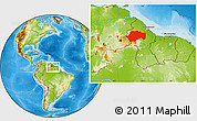 Physical Location Map of VII-2 Mazaruni/L.B.E.Rive, within the entire country