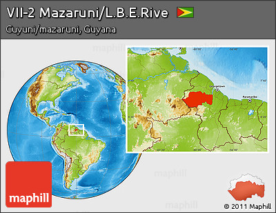 Physical Location Map of VII-2 Mazaruni/L.B.E.Rive