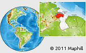 Physical Location Map of VII-2 Mazaruni/L.B.E.Rive, highlighted country, highlighted parent region, within the entire country